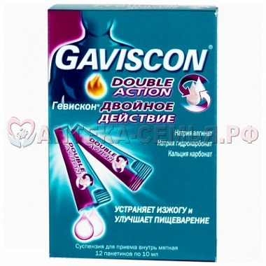 Гевискон Двойн д-вия сусп 300мл фл мята