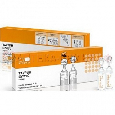 Таурин гл капли 4% 10мл тюб-кап