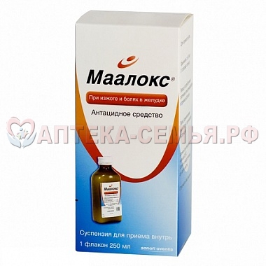 Маалокс сусп фл 250мл