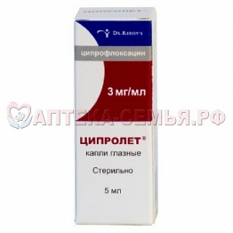 Ципролет кап глазн 3мг/мл фл 5мл