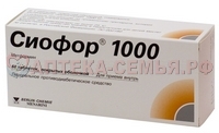 Сиофор 1000 таб п/о 1г N60