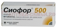 Сиофор 500 таб п/о 500мг N60