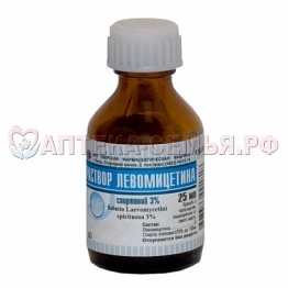 Левомицетина р-р спирт 3% 25мл