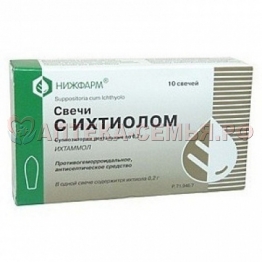 Ихтиол супп рект 200мг №10