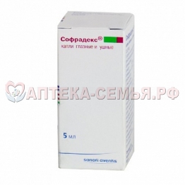 Софрадекс капли глаз/ушн фл 5мл
